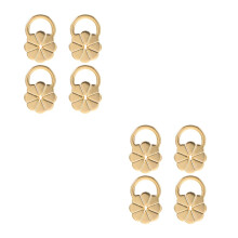8Pcs Heavy Earring Supports Gold Alloy Flower Design