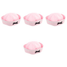 4Pièces Casquettes Rose Adulte Coton Décoratif Élégant