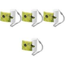 4Sets Wit ABS Huisdier Poepzak Houder Compact En Draagbaar