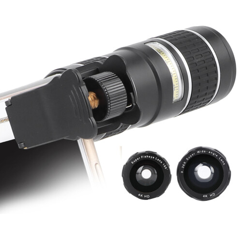 Coleção Premium de Lentes para Celular com Teleobjetiva, Zoom, Olho de Peixe, Macro, Grande Angular, CPL, Caleidoscópio, Compatibilidade 2