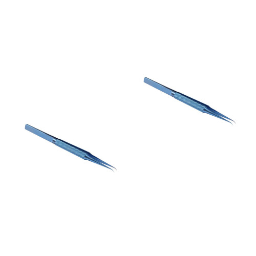 2Pièces Pinces De Anglées Métal Bleu Pour Électronique