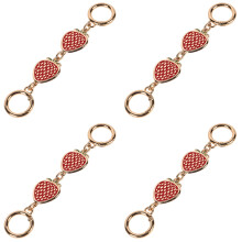 4St Tas Ketting Extender Rood Zinklegering Stijlvol Accessoire Design