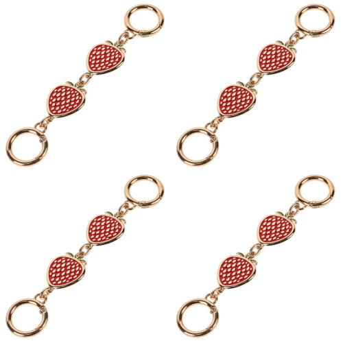 4St Tas Ketting Extender Rood Zinklegering Stijlvol Accessoire Design