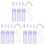 3Sets Haarverfpakket Paars Plastic Applicator Kit Voor Salon 1