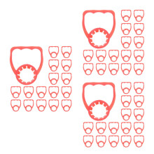 10Pcs Sturdy Red Beverage Bottle Carrier Handle Plastic Non-Slip Grip