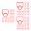10Pcs Sturdy Red Beverage Bottle Carrier Handle Plastic Non-Slip Grip 1