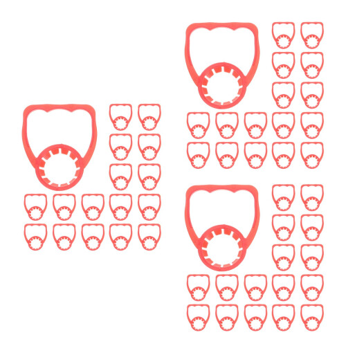10Pcs Sturdy Red Beverage Bottle Carrier Handle Plastic Non-Slip Grip