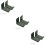 6Pcs Grey Wall Mounted Snowboard Rack Metal Display Shelf for Storage 1