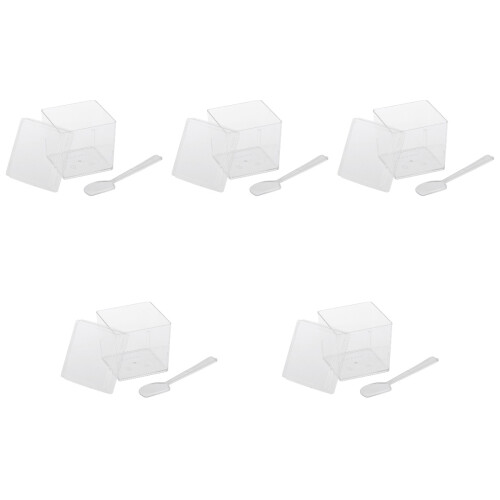 50Sets Small Dessert Bowls Lids for Event Catering