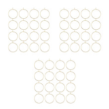 450Pcs Stylish Golden Drink Glass Markers DIY Wine Charms for Events
