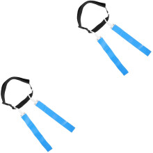 2Pcs Multi-Use Blue Football Waist Flag Belts Adjustable PVC Material