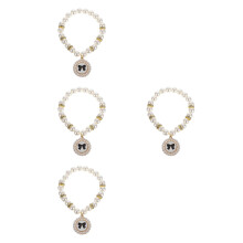 4St ABS Huisdier Ketting Wit Petal Collar Medium