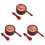 3Sets Wax Smeltstel Hout Warmer En Compact Donkerrood 1