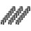 80Pièces Supports Câble Microphones Clips Plastiques Robustesse Noir 2