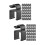 80Pièces Supports Câble Microphones Clips Plastiques Robustesse Noir 8
