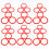 180Pcs Red Plastic Carnival Rings for Ring Toss Game Fun Target Toy 10