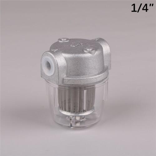 Transparent P.C. Cup Filter for Oil Burner, Boiler Compatible 1/4 2