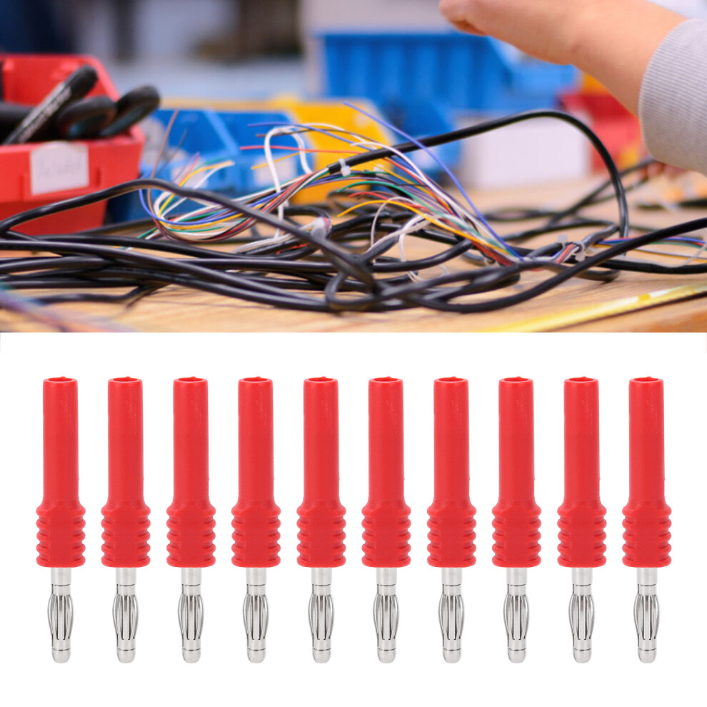 J.20025 10Pcs Banana Plugs 4Mm Male To 2Mm Female Adapter For Industry Testing 4971390445060