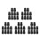 50Pcs Black Plastic Pole Accessory Walking Stick Lock Plug for Hiking 7