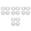 16Pcs Silver Wall-Mounted Water Pipe Covers Durable Ppr Flange Plates 4