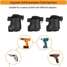 Screw Gun Automatic Chain Nail Gun Adapter,Auto Feed Screw Gun Collated Attachment Automatic Electric Drill Screw