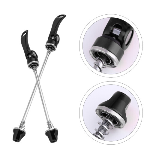 2Paires Attaches Rapides Aluminium Noir Pour Route 2