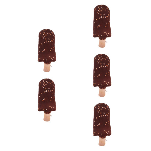 5Pièces Coussin Fourrure Glace Café Réaliste Pour Décor 2