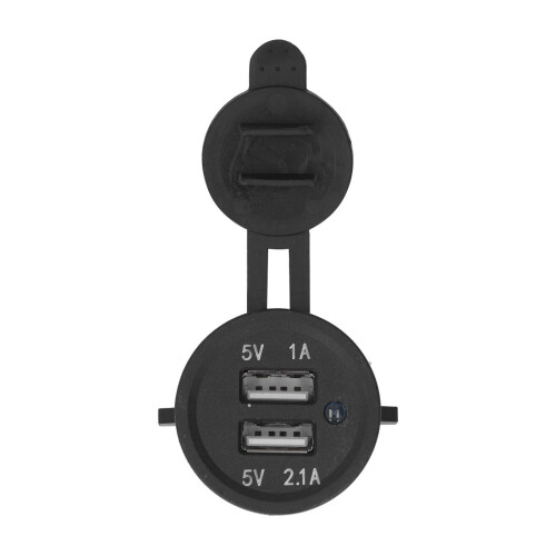 Φορτιστής USB γενικής συμβατότητας για όχημα, αδιάβροχος, διπλός φορτιστής USB, 1