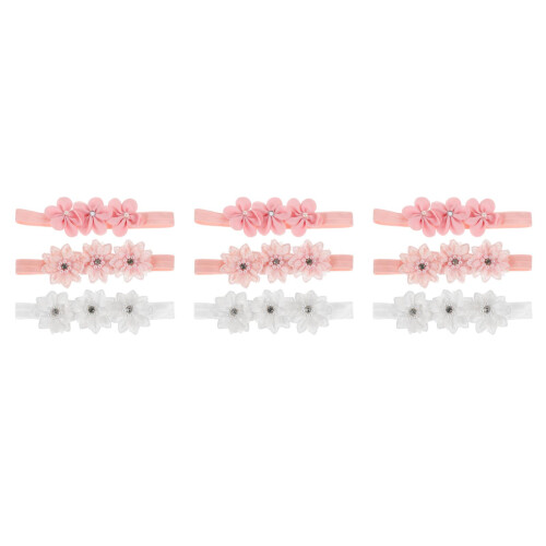 9Pièces Bandeaux Bébé Floral Décor Polyvalent 2