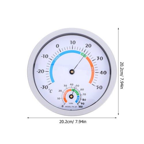 2Pièces Thermomètre Hygromètre Analogique Intérieur ABS Multi Usage 1