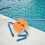 Orange Eva Kid Swim Learning Float Adjustable Back Swimming Aid 4