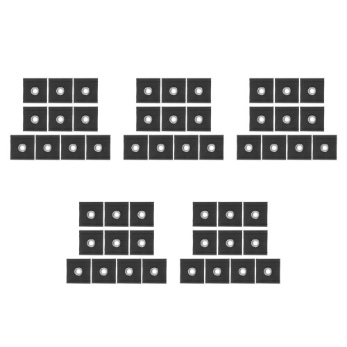 50Pièces Fixations Auvent PVC Noir Pour Rail Camping-Car Résistantes 2