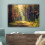 (Forest path, 31"x24") Framed Canvas Wall Art 2