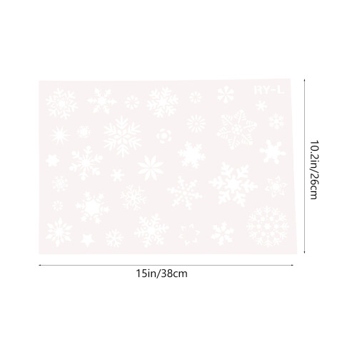 12Pcs Reusable White Christmas Snowflake Stencils for DIY Art Projects 1