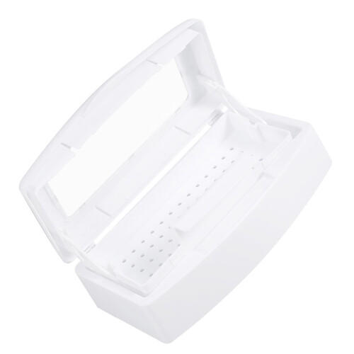 Disinfection Box Plastic Sterilizing Tray Tool Sterilization Box Beauty Tool Sterilizing Tray Easy Sanitizing Transparent Window Durable Plastic 2