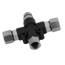 Airbrush slangefordeler manifoldforbindelse, holdbar 3-vejs airbrush-adapter med lækagesikker 1/8'' BSP-gevind til tilslutning af flere værktøjer
