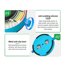 RL-601Q Pro 360 Rotating Fixture Tempered Heat-Insulating Glass for Various Mobile Phone Motherboards Repair Tools