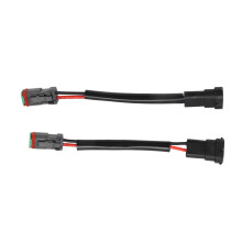 2pcs H11 Male to DT Waterproof Adapter Fit for Work Light Bars Easy Install