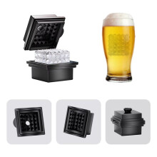 Large Square Ice Block Mold - Crystal Clear Silicone Ice Block Maker Tray for Whiskey, Cocktails & Beverages