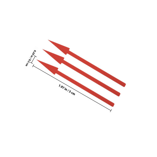 100 Pcs Small Arrow Stickers Directional Sign Solar Lights Red 1