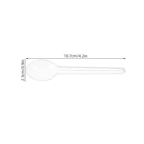 400Pcs Sturdy Transparent Mini Plastic Spoons for Home and Parties 2