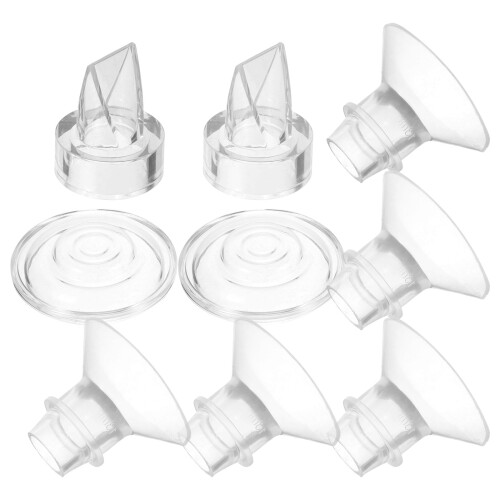 2Sets Durable Silicone Flange Inserts for Newborn Baby Breast Pump Use 1
