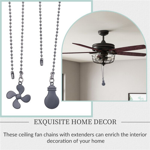 Ceiling Fan Pull Chain Fan Extension Chain Fan Chain Pulls Decorative 12 Inch Ceiling Fan Chain Extender Ornament C 2