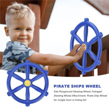 Kids Playground Steering Wheel, Swingset Steering Wheel Attachment, Pirate Ship Wheel for Jungle Gym or Swing Set