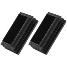 Plastic Rechthoek Blinde Eindbuisdoppen Inzetstukken 25X50Mm 30 Stuks Zwart