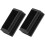 Plastic Rectangle Blanking End Tube Caps Inserts 25x50mm 30pcs Black 1