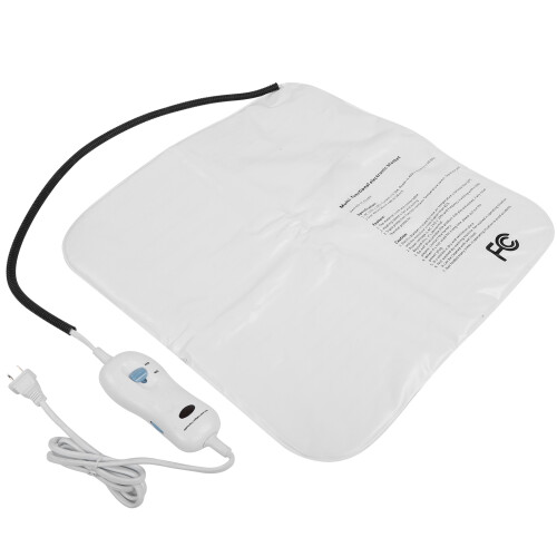 Quick Heated Pad for Pets, Pet Heating Pad with Adjustable Temperature Timer Function Auto Power Off Safety Design Suitable for Cats Dogs Small 1
