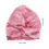Rosa Satin Kinder Elastische Kreuzhaube Doppellagig 3