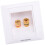 SODIAL(R)Wall Socket Connection Port with 2 Jack Speaker White 2