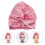 Rosa Satin Kinder Elastische Kreuzhaube Doppellagig 8